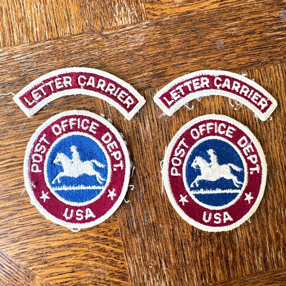 Vintage Post Office Mail Carrier Patches - Set of 2